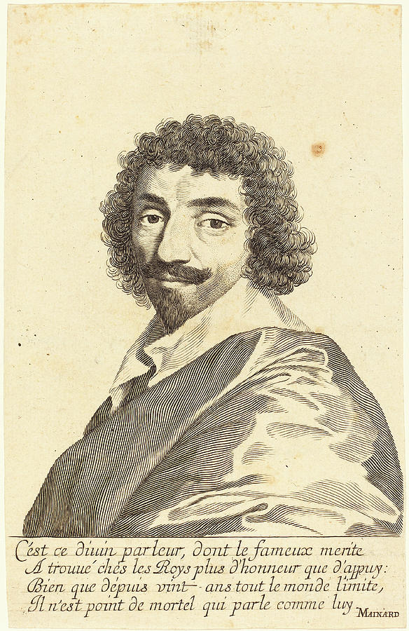 Claude Drawing - Claude Mellan French, 1598 - 1688, Jean-louis Guez De Balzac by Quint Lox