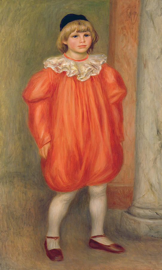 Pierre Auguste Renoir Painting - Claude Renoir in a Clown Costume by Pierre Auguste Renoir