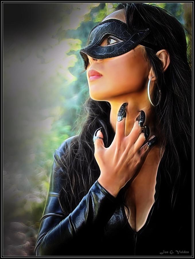 Claws Of The Cat Woman Painting by Jon Volden