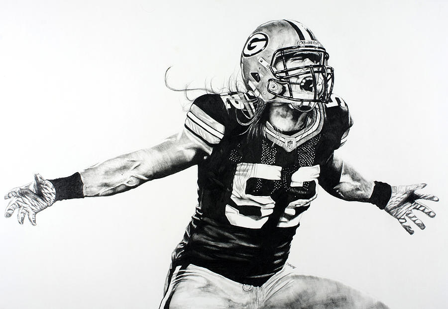 Clay Matthews Drawing by Jake Stapleton