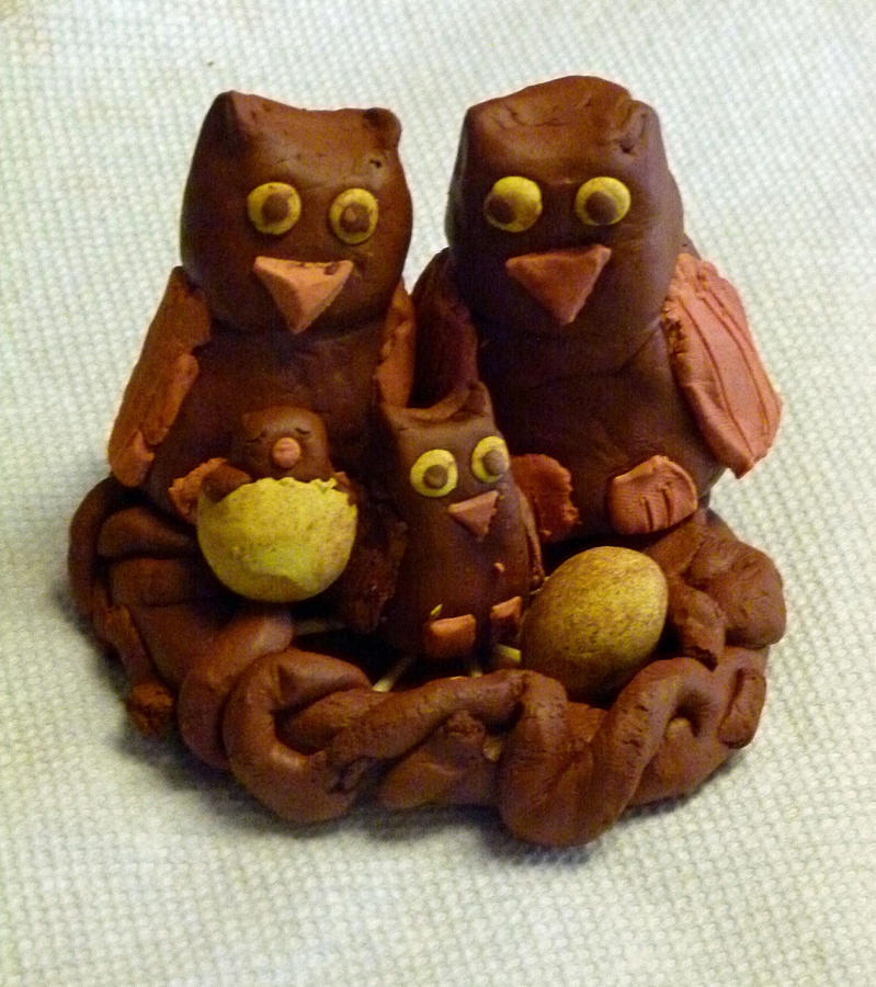Clay Owl Family Photograph by Richard Bryce and Family