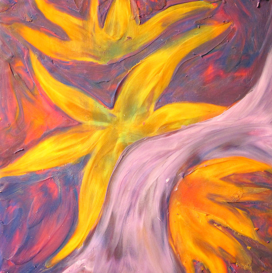 Clay Play 4 - pastel starfish Painting by Steve Sommers