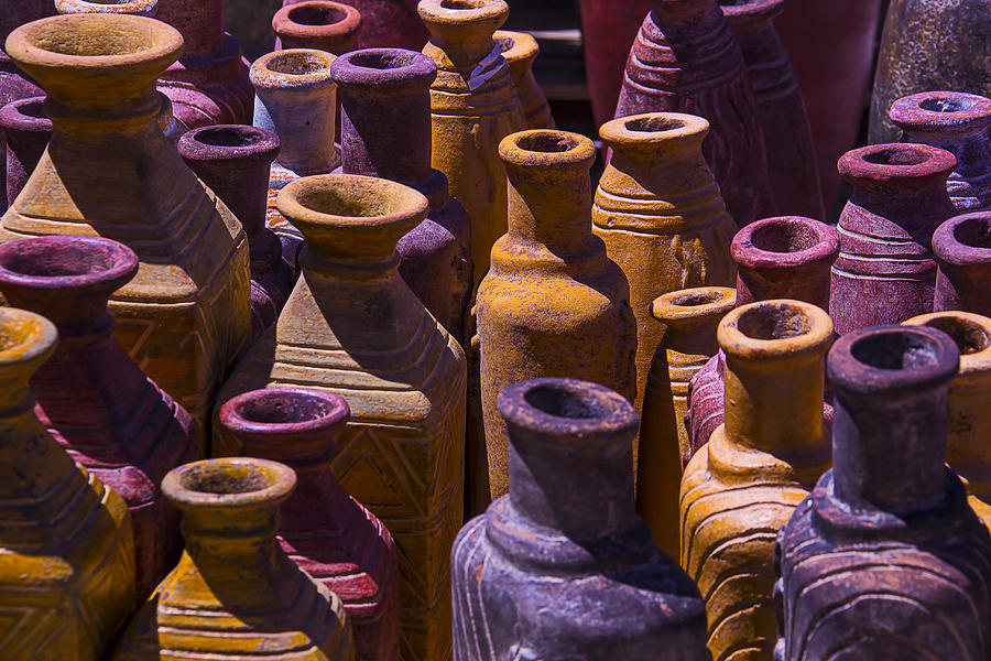 Vase Photograph - Clay Vases by Garry Gay