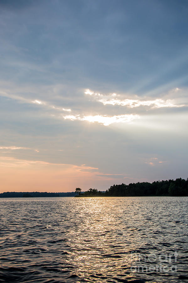 Clayton Lake Sunset Photograph by Cheryl Baxter