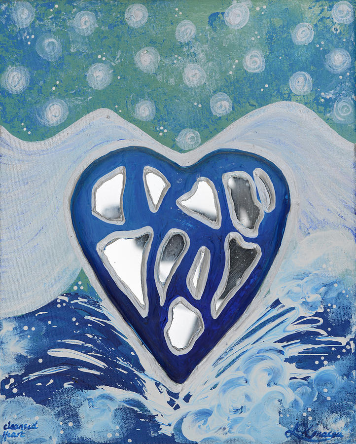 Energy Collection Painting - CLEANSED HEART Best Reflections Energy Collection by Catt Kyriacou