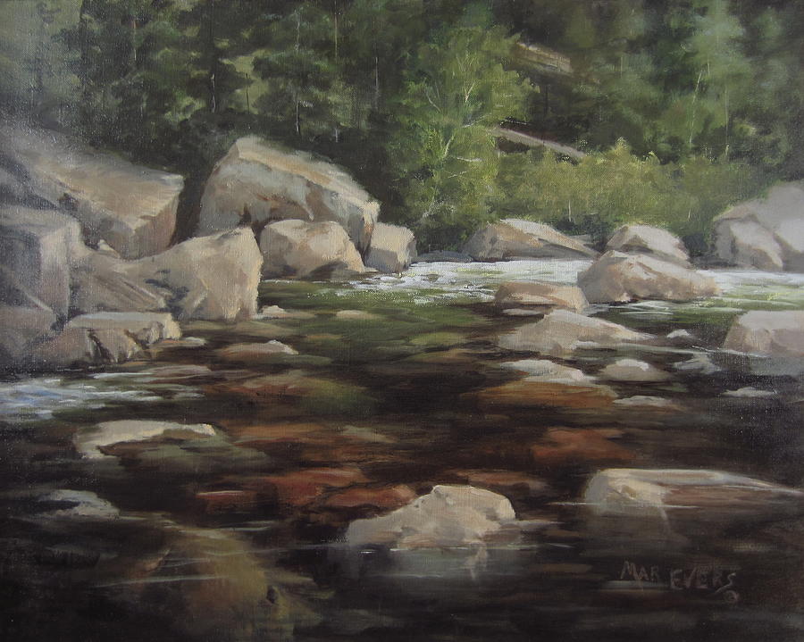 Stream Painting - Clear Creek by Mar Evers
