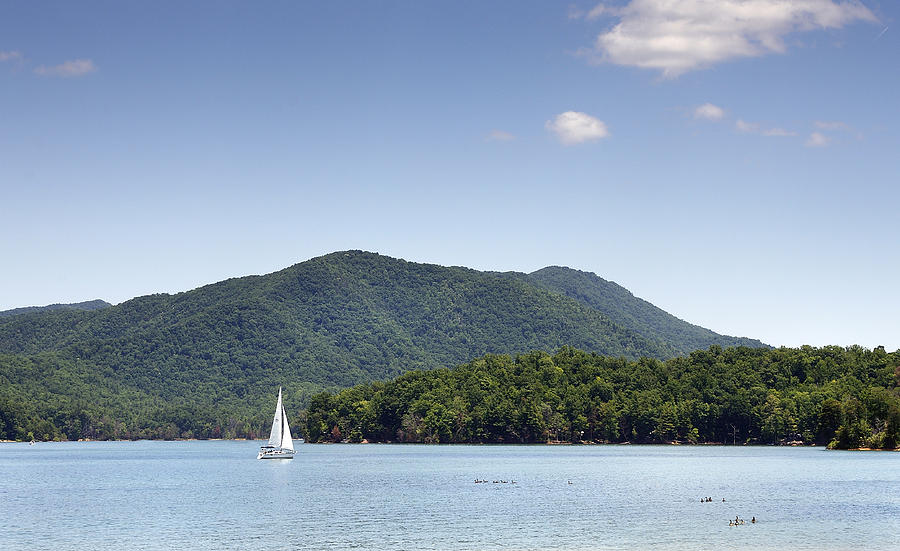 Clear Day on Watauga Lake - Tennessee Photograph by Brendan Reals