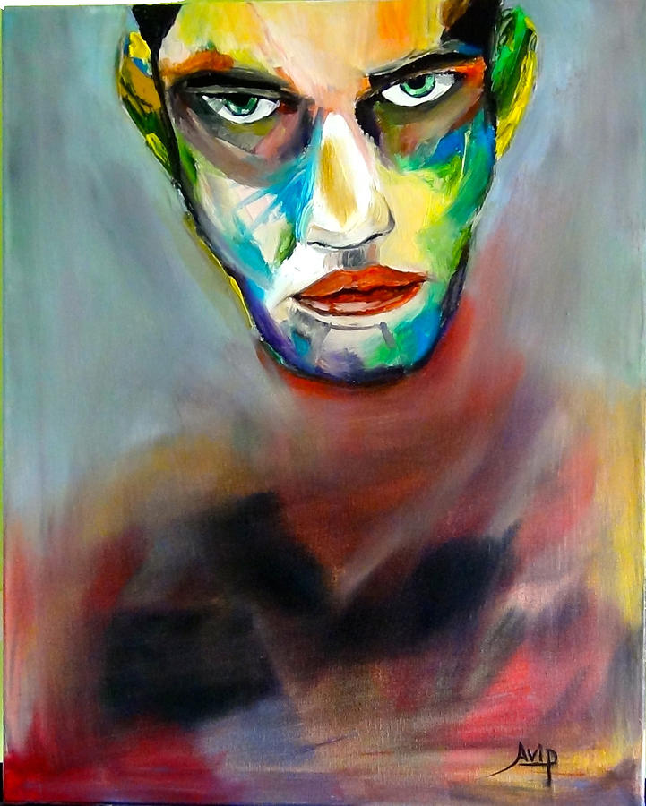 Portrait Painting - Clear Head by Avishai Avi     Peretz