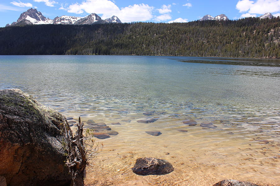 Mountain Photograph - Clear waters at Redfish Lake 1 by Linda Meyer