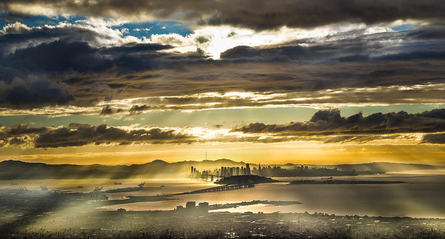 San Francisco Photograph - Clearing Bay Storm by Fred Rowe