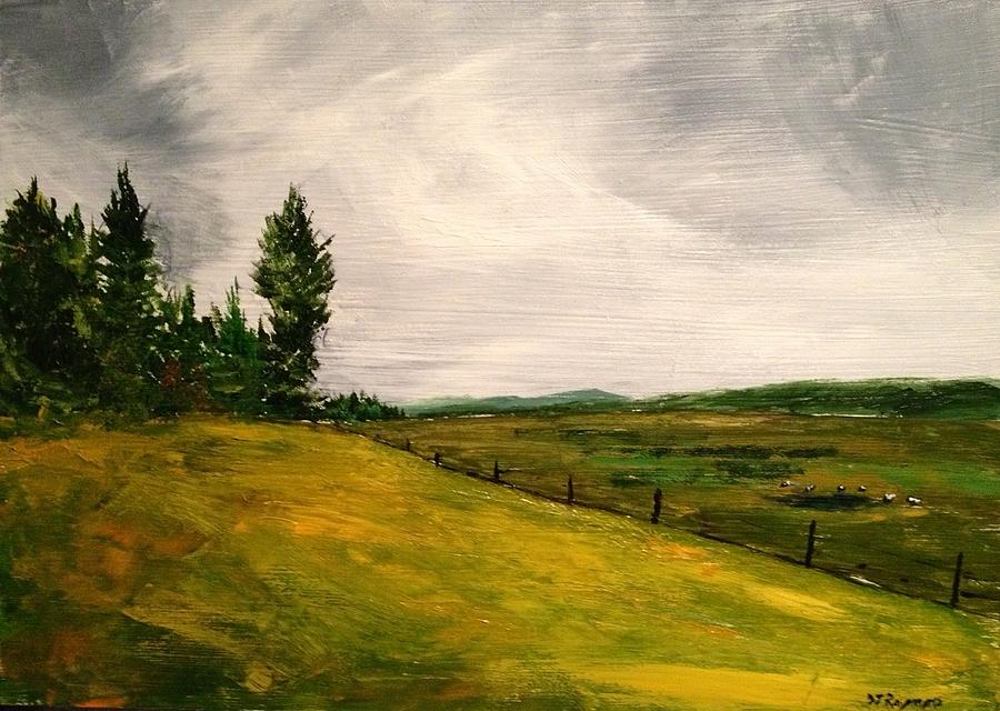 Clearing Over the Pasture Painting by Desmond Raymond