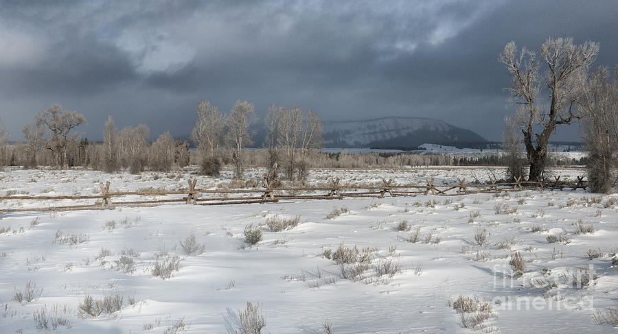 Winter Photograph - Clearing Storm in the Tetons by Sandra Bronstein