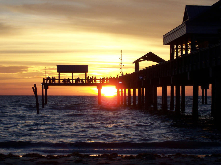 Clearwater Beach Pier Photograph by David T Wilkinson