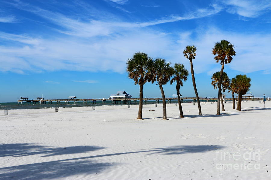 Clearwater Pier And Beach Photograph by Christiane Schulze Art And Photography