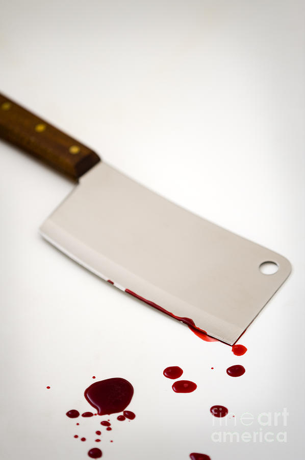 Cleaver With Blood Photograph by Lee Avison