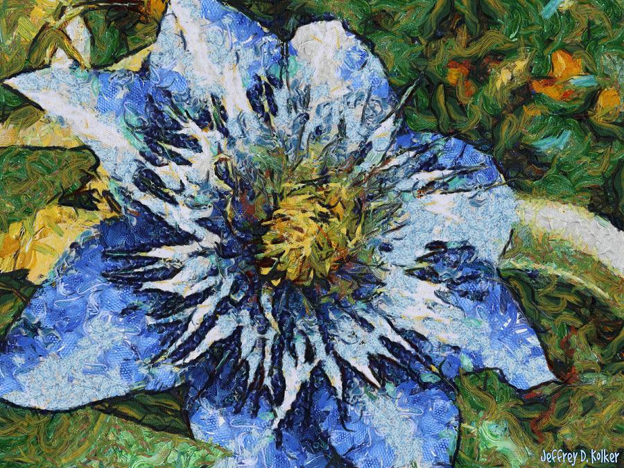 Clematis Painting by Jeffrey Kolker