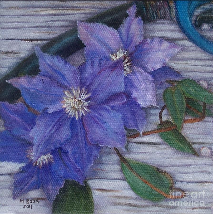 Clematis Painting by Marlene Book