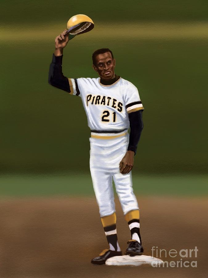 Roberto Clemente Digital Art - Clementes 3000th Hit by Jeremy Nash