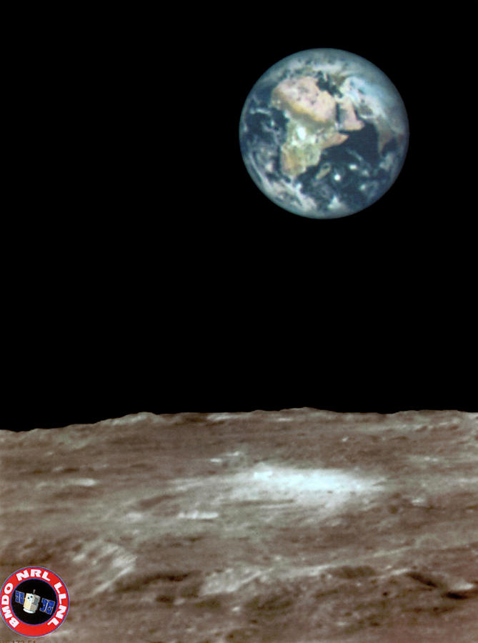 Clementine Image Of Earthrise Over Moon Photograph by Bmdo/science Photo Library