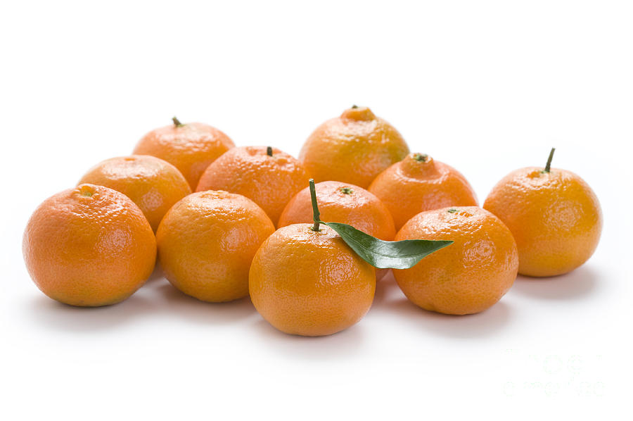 Clementine Oranges On White Photograph by Lee Avison