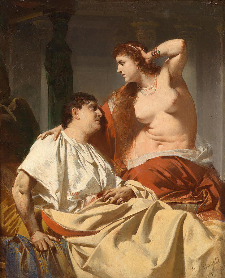 Cleopatra and Antony Painting by Heinrich von Angeli