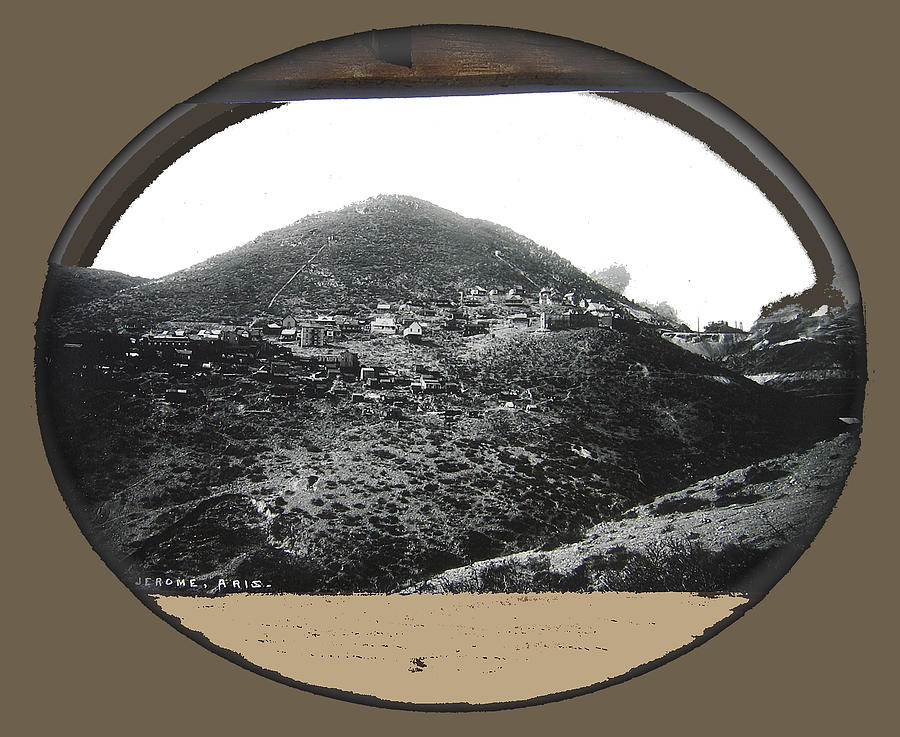 Cleopatra Hill mining town Jerome Arizona c.1892-2013 Photograph by David Lee Guss