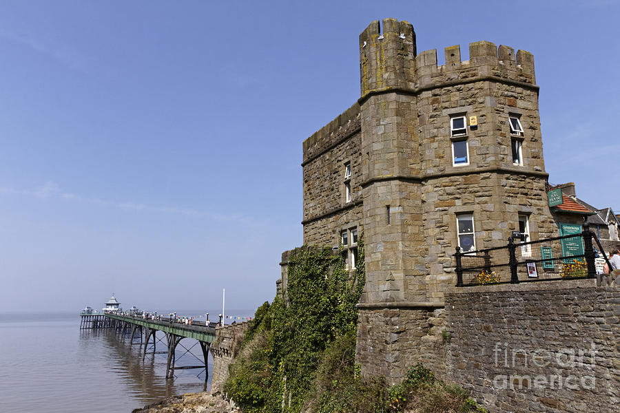Castle Photograph - Clevedon Pier and Gatehouse Somerset England by Robert Preston