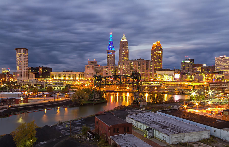 Cleveland at Dusk Photograph by Jared Perry 