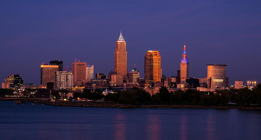 Cleveland At Twilight Photograph by Dale Kincaid