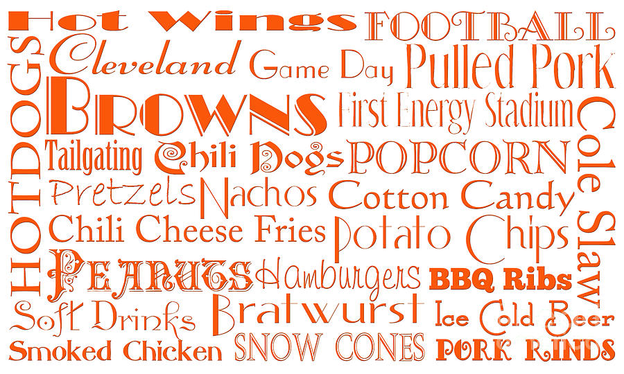 Cleveland Browns Game Day Food 1 Digital Art by Andee Design