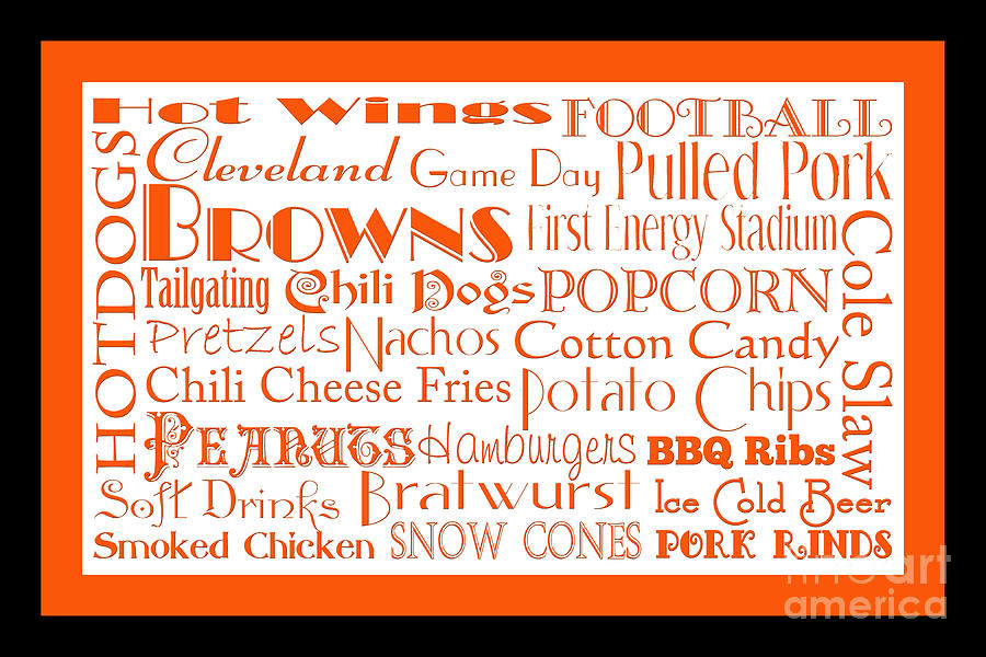 Cleveland Browns Game Day Food 2 Digital Art by Andee Design