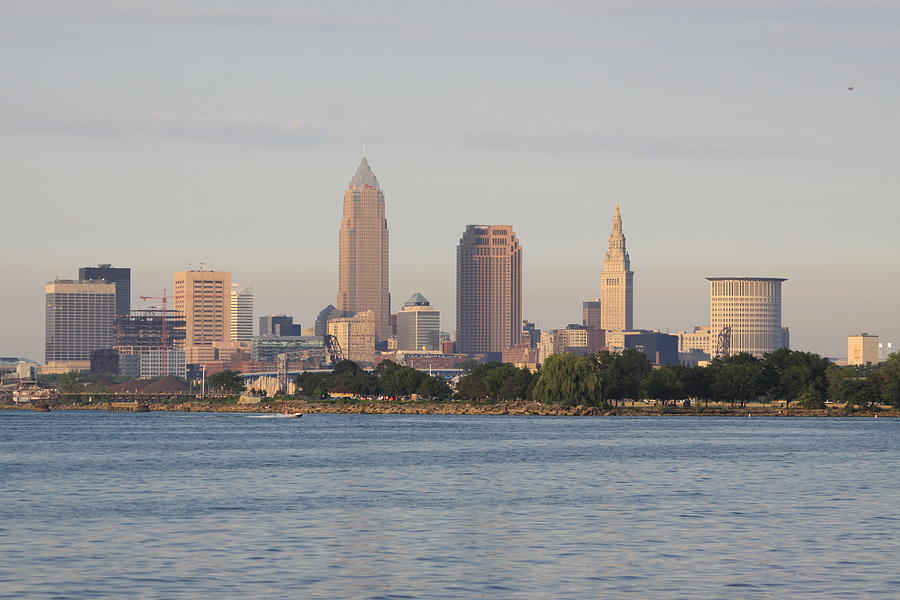 Cleveland from the beach Photograph by Joseph Obleton - Fine Art America