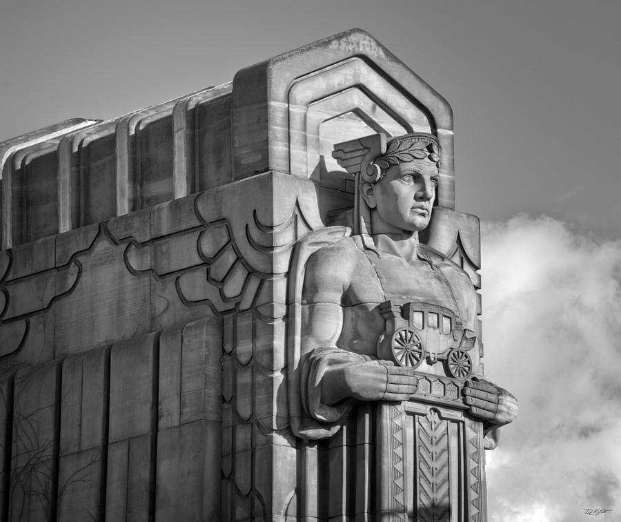 Guardians Of Traffic Hope Memorial Bridge Cleveland Ohio Photography Print  | Black and White | Architecture Photo | The Land | Wall Art