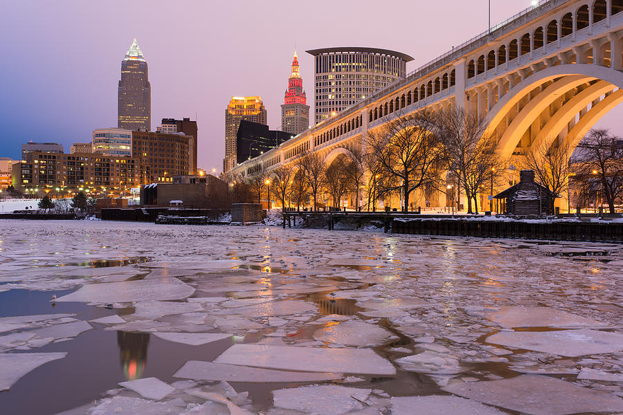 Cleveland Ice Chips Skyline Photograph by Clint Buhler