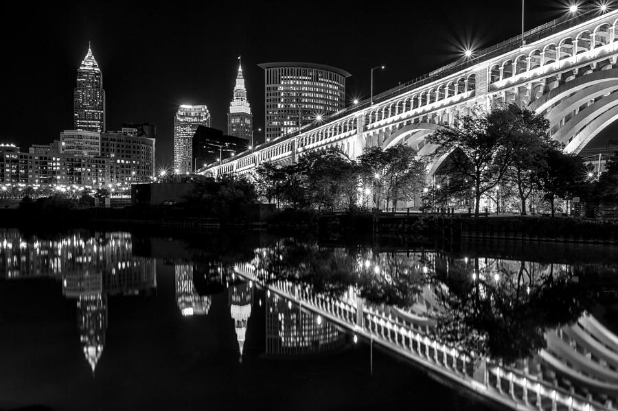 Cleveland in Black and White Photograph by Jared Perry 