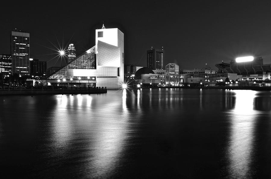 Cleveland In Black And White Photograph