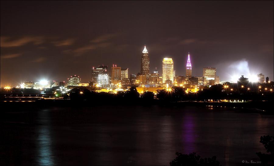 Cleveland Nightime Skyline Photograph