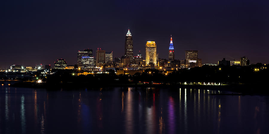 Cleveland Nightscape Photograph by Dale Kincaid