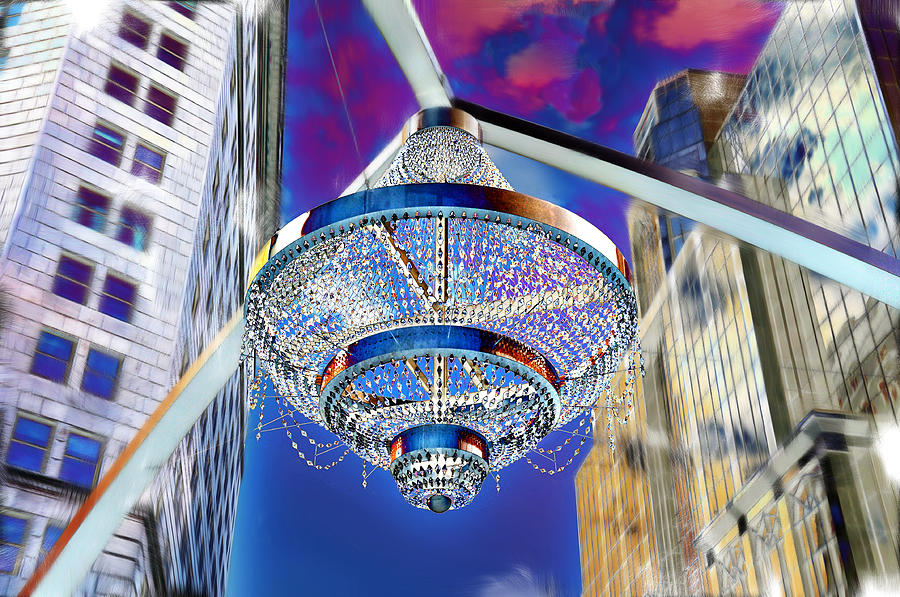 Cleveland Playhouse Square Outdoor Chandelier - 1 Photograph by Mark Madere