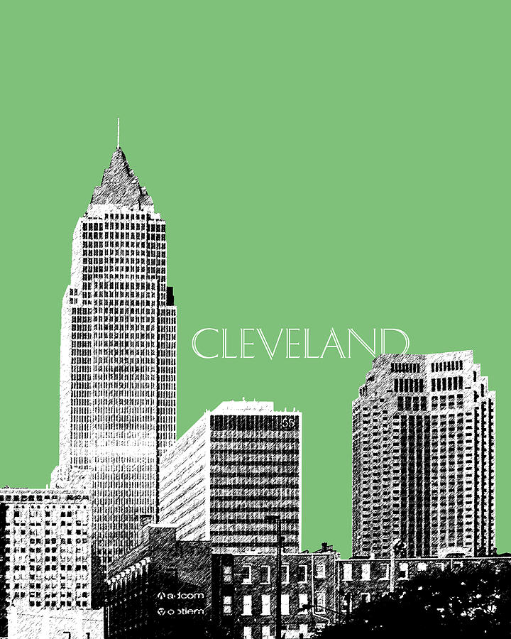 Cleveland Skyline 2 - Apple Digital Art by DB Artist