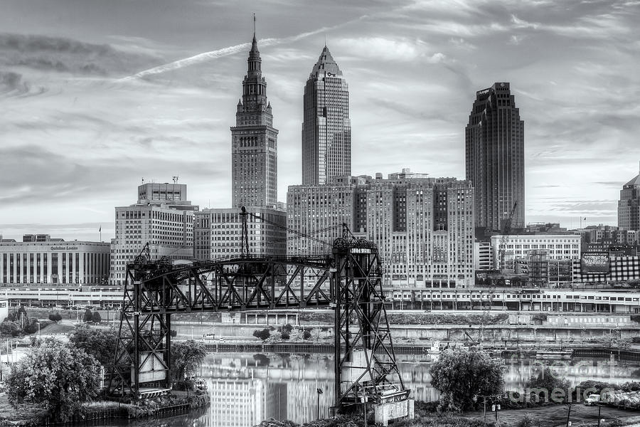 Cleveland Skyline and the Flats VI Photograph by Clarence Holmes