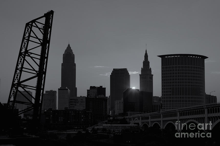 Cleveland Skyline at Sunrise II Photograph by Clarence Holmes