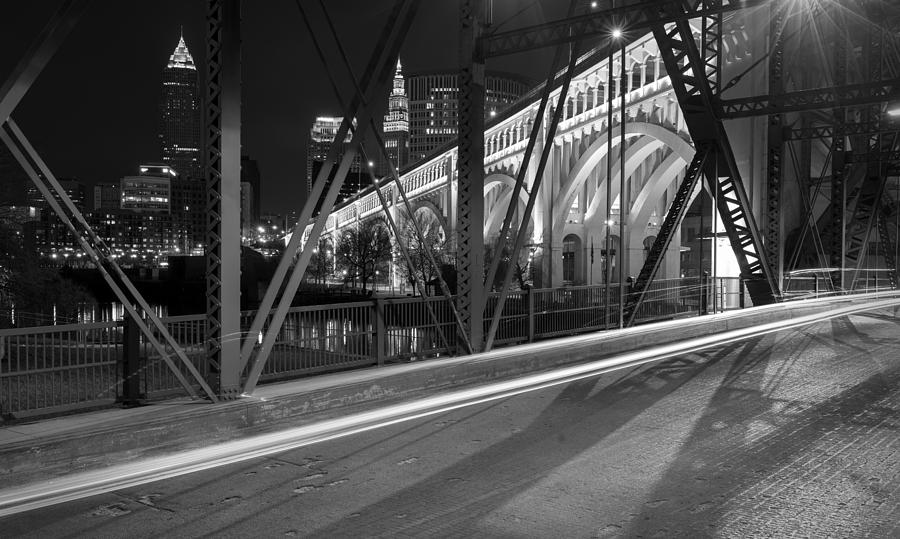 Cleveland Swing Bridge Skyline Photograph by Clint Buhler