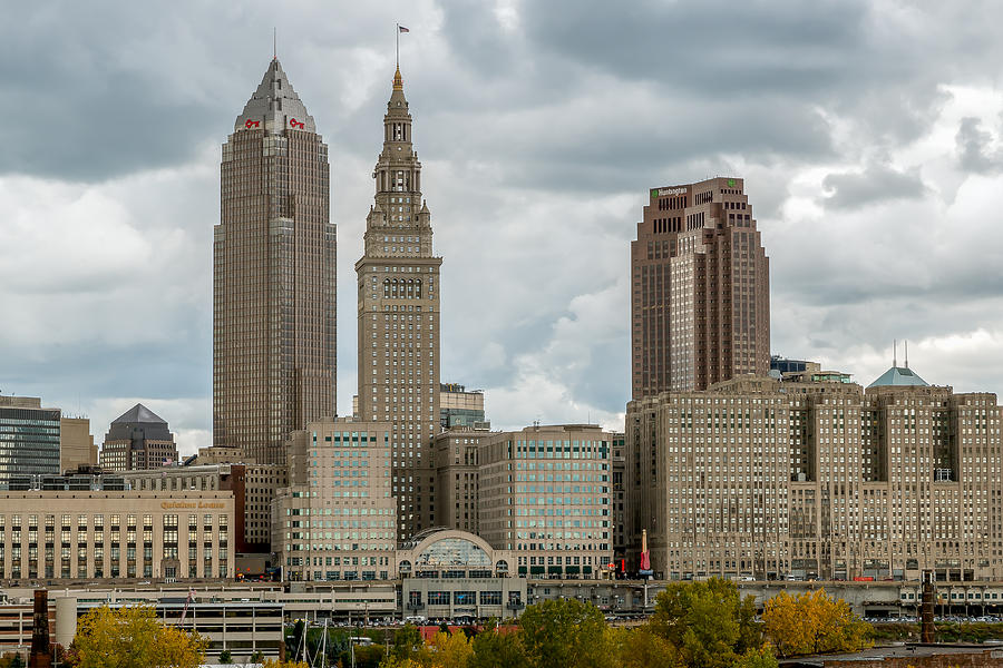 Cleveland Three Tower Skyline Photograph by Brad Hartig - BTH ...