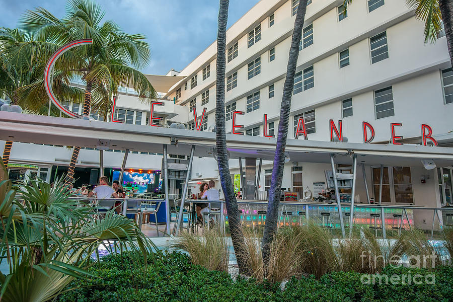 Miami Photograph - Clevelander Hotel Art Deco District SOBE Miami Florida by Ian Monk