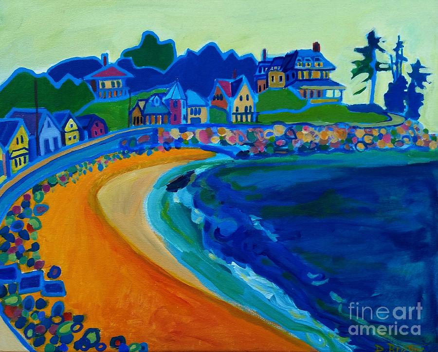 Beach Painting - Cliff House near Hampton Beach NH by Debra Bretton Robinson