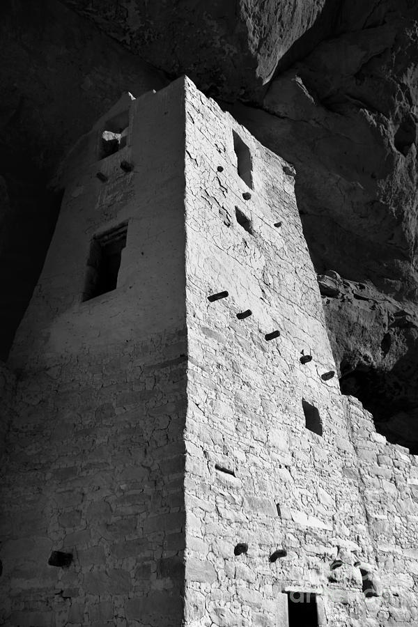 Mesa Verde National Park Photograph - Cliff Palace Detail - Shades Of Grey by Douglas Taylor