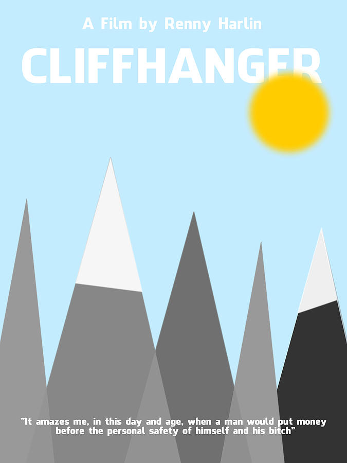 Cliffhanger Minimalist Movie Poster Digital Art by Celestial Images