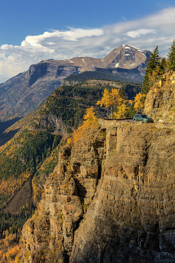 Glacier National Park Photograph - Cliffs Along Going To The Sun Road by Chuck Haney