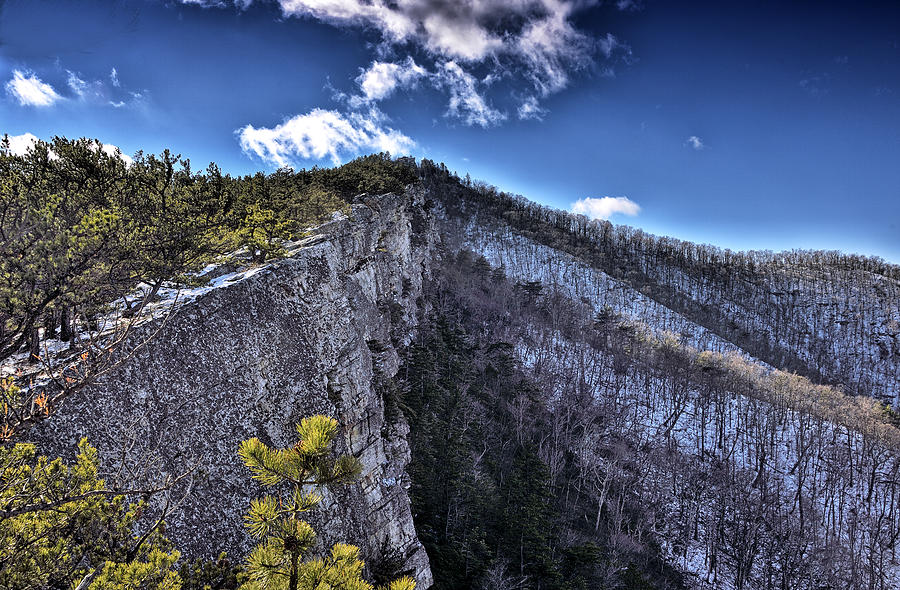 Cliffs along North Fork Mountain Trail - West Virginia Photograph by Brendan Reals